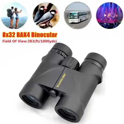 Visionking Compact 8x32 Roof Binoculars Nitrogen Waterproof Professional FMC Bak4 Long Range Birding