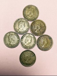 女皇1965年香港五仙7枚