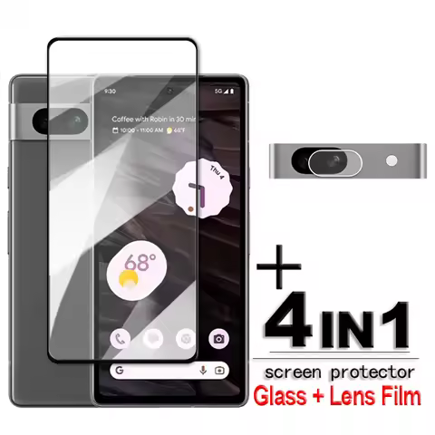 For Google Pixel 7A Glass Pixel 5 5A 6 6A 7 7A Tempered Glass 2.5D Full Cover Glue HD Screen Protect