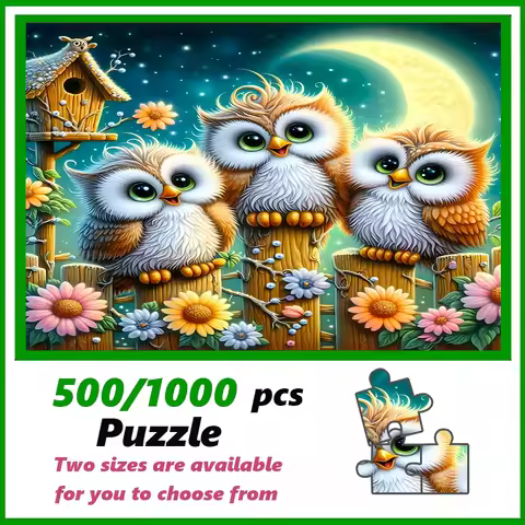 A high-quality 500/1000-piece puzzle, perfect for adults, is a fun family game that helps relieve st