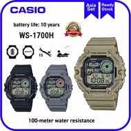 CASIO WS-1700H has a rugged high-tech style with tide and moon graphs and digital hands WS-1700H-1 W