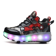 [100% high quality] Heelys adult men's wheel shoes deformation shoes women skating shoes letuban sha
