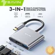 BAVIN O55 3in1 TYPE-C to HDMI 4K HUB w/ 100W PD USB-C Port HDTV & USB Port 3.0 Fast Data Transfer