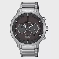 CITIZEN 銀白鈦金屬光動能男腕錶-CA4400-88E