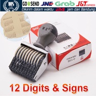 [Ready Stock] 12 digits Stempel Tanggal Lunas Manual Bulan Tahun Mesin Cap Nomor Coding Code Genggam