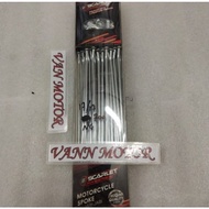 KLX SPOKES RING 17 H36 CHROME SCARLET