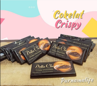 Coklat pilihan Della Cha Chocolate Crispy Top harga per biji coklatnya terasa gurih | Dalla Raya Sho