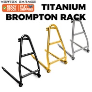 TC4 Titanium Rear Luggage Carrier Rack Easy Wheel Bracket Holder Ultra Light Foldable Bike Parts Upg