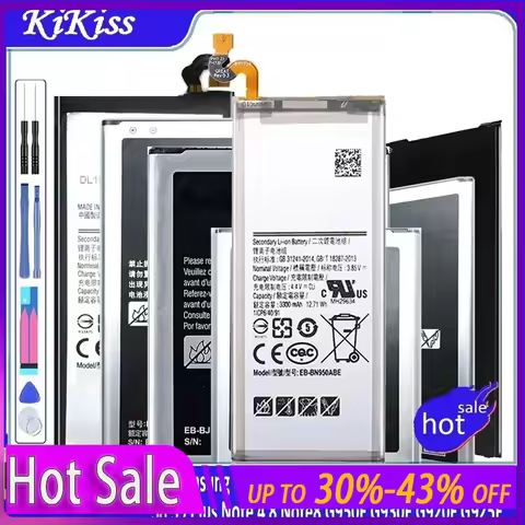 Battery for Samsung Galaxy S5, S6, S7, S8, S9, S10, S3, S4, S7, S6 Edge, S8, S9 Plus,Note 4, 8, Note