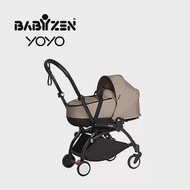 Babyzen 法國 YOYO Bassinet 0+新生兒睡籃推車(含車架) - 黑色車架+卡其色睡籃