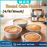 MAS 4/6/8Inch Round Cake Molder Removable Bottom Baking Pan Cheesecake Pan Bento Cake Cupcake Molder