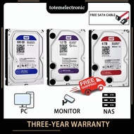 WD HDD 3.5 "PC Hard Disk 1TB/2TB/3TB/4TB CCTV HDD Super Surveillance NAS Hard Disks