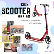 OXELO สกู๊ตเตอร์รุ่น Mid 9 (สีแดง) ( Mid 9 Scooter - Red ) ล้อสกู๊ตเตอร์ อุปกรณ์สกู๊ตเตอร์ สกู๊ตเตอร