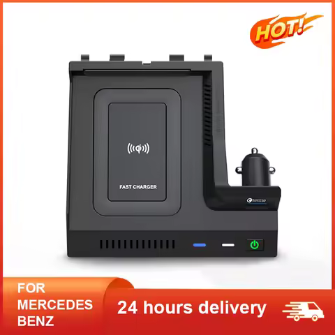 15W car wireless charging phone charger for Mercedes Benz W205 AMG C43 C63 AMG GLC 43 C63 X253 C Cla