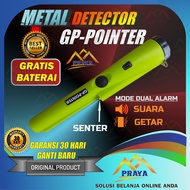 gp pointer s metal detektor / alat deteksi logam metal emas perak - green_light tanpa baterai