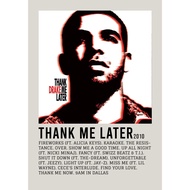 【READY STOCK】Aesthetic Poster Wall Thank Me Later album by drake famous rapper
