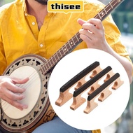 THISEE String Banjo Bridge, Instrument Supplies 5 Strings Banjo Bridge Parts, Accessories Wooden Map