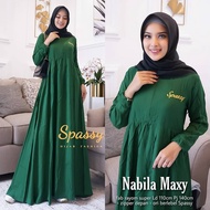 Baju ginal NABILA MAXY DRESS BL Bahan KATUN RAYON ( BUSUI ) Dress Wanita Muslim Gamis Wanita Murah G