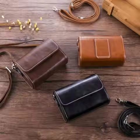 Retro Camera Leather Case Bag for sony RX100 HX99 HX90 For Canon G5X2 G7X3 G7X2 G7X SX730 SX740 For 