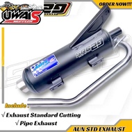 Exhaust AUN STD EXHAUST STANDARD CUTTING 26mm for Yamaha Ego v1 / Ego lc125 / Ego s / Ego s fi / Ego