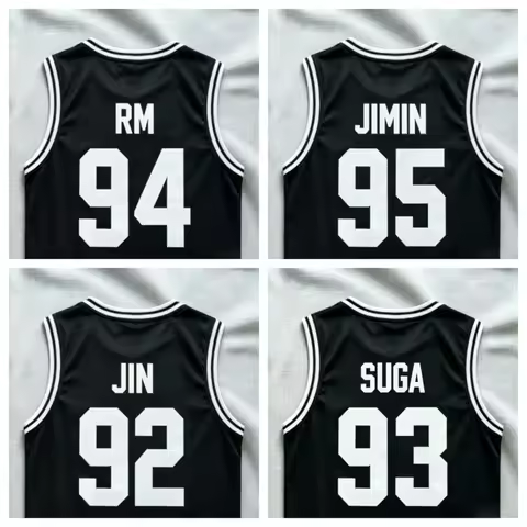 2026 New BTS BTS ARMY Basketball Vest Members Fan Surrounding Korean Wave Male Band 3D Sports Concer