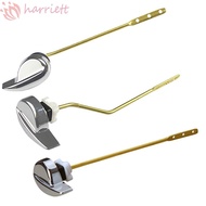 HARRIETT Toilet Tank Flush Lever, Chrome Finish Universal Toilet Handle Replacement Parts, Upgraded Copper Lever Steady 3 Hanging Hole Side Mount Toilet Flush Handle Home