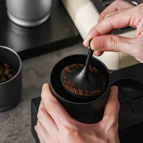 Coffee Dosing Funnel Aluminum Alloy Blind Shaker Fit 58mm Portafilters Espresso Dosing Cup Home Bari