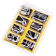 8-in-1 Metal Unlocking Trick Puzzle Game Sharpening Challenge Game otak