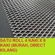 MILD STEEL EXPANDED METAL(SIZE) 7503  4 KAKI X 8KAKI (SATU ROLL (BESI MESH)FOR FENCING,PAGAR RUMAH,DIYRUMAH,BBQ