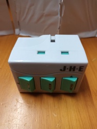 JHE 三腳轉插 獨立開關 拖板