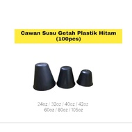 Cawan Susu Getah Plastik Hitam 100pcs / Rubber Milk Plantation Plastic Pot 100pcs