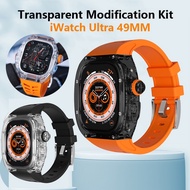 Modification Kit For iWatch Ultra 49MM Transparent Case For iWatch Series Ultra 49mm Refit Mod Sports Rubber Watch Band