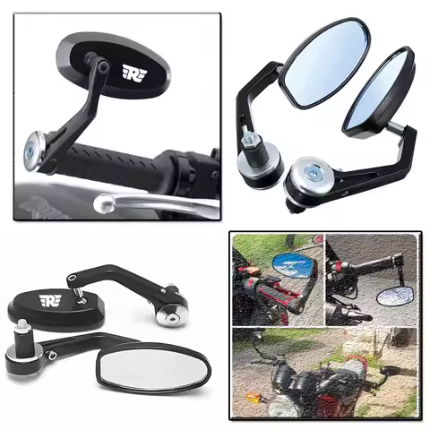 Motorcycle CNC Handlebar End Rearview Mirrors For Royal Enfield Bullet/Meteor/Classic 350 500 Interc