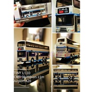 Tiny Micro Shadow 1: 110 CMB Medium Bus Olympia Airport Bus A20 Alloy Bus Model Decoration Out of Pr