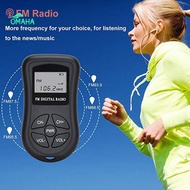 [OMAA Stock] Pocket-friendly Radio Grandma Gift Radio Portable Mini Fm Radio with Lcd Display and Stereo Headphone for Home and Travel Battery-powered Digital Radio