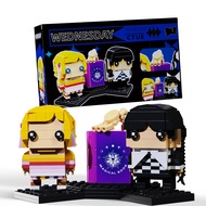 Wednesday and Enid Wolf Girl Figure Building Sets with Little Things, Famous TV Toys Birthday Gifts 