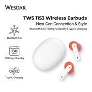 TWS 1153 WESDAR Wireless Earbuds , Bluetooth 6.0 , 230mAh Charging Case , 8h Playing Times