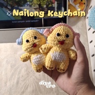 Crochet Nailong Keychain | Nailong Knitted Keychain Crochet Keychain