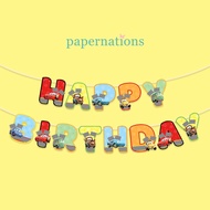 Happy Birthday Cars McQueen Banner Disney Cars Bunting Flag/ Cars McQueen Hose Banner/