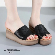 HITAM Waki Women's Therapy Acupuncture Reflection Health Sandals (100% TR933 Laser Wa25 Black - Blac