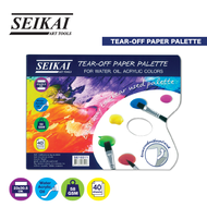 SEIKAI จานสีกระดาษ A4 58g 40s กระดาษผสมสี จานสีน้ำมัน จานสีอะคริลิค (Tearoff Palette)