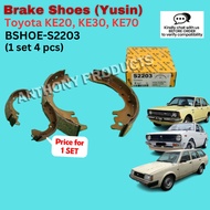 Yusin Brake Shoes Set Rear For Toyota KE20, KE30, KE70 – OEM Replacement Part