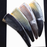 22CM Large thick-handled black buffalo horn comb Black buffalo horn pointed tail comb  Black buffalo