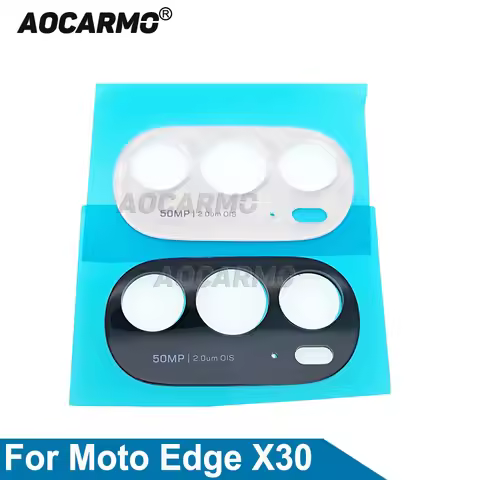 Aocarmo Back Rear Camera Glass Lens With Adhesive Replacement For Motorola Edge 30 Pro X30 Edge Plus