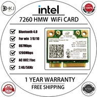 Wireless Network Card For Intel 7260HMW Mini PCI-E 7260 Dual Band 2.4G/5Ghz Wlan Wifi Bluetooth 4.0 