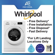 WHIRLPOOL FWG81284W 8KG FRESHCARE+ FRONT LOAD WASHING MACHINE