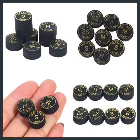 2pcs/Lot 14mm Japanese Cue Tip Quality Pool Billiard Pigskin Cue Tip 9 Layers Snooker Cue Tip