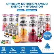 [Bundle of 4/12] Optimum Nutrition Amino Energy + Hydration 355ml - Sparkling Drink Multiple Flavour