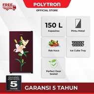 POLYTRON Kulkas 1 Pintu 150L Metallic PRB 157PR