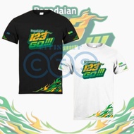 TSHIRT PEGADAIAN GO 123 FIREFLAME FIRE UNIFORM OFFICE CLOTHES EMPLOYEES STAFF BUMN GATHERING BIRTHDA